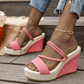 👡 50 % RABATT! ☀️ Sandalen mit Keilabsatz für Damen – Bequem, stabil und stylisch – perfekt zu Sommerkleidern, Shorts oder für einen Tag in der Stadt – gepolsterte Sohle für lange Spaziergänge 🌸