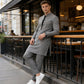 👔 60 % RABATT! 🔥 Modernes Herren-Set mit Stehkragen, Tunika und Hose – Elegantes Design, bequeme Passform & perfekt für festliche Anlässe 🎩