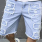 🔥Jetzt 60 % reduziert!🔥 Herren-Jeansshorts mit Rissen und Fransen