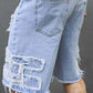 🔥Jetzt 60 % reduziert!🔥 Herren-Jeansshorts mit Rissen und Fransen