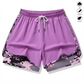 🏃‍60 % RABATT AUF 2-IN-1-SPORTSHORTS! 🔥 Atmungsaktives Material, Camouflage-Futter & Taschen für Damen 🏃‍♀️✨