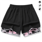🏃‍60 % RABATT AUF 2-IN-1-SPORTSHORTS! 🔥 Atmungsaktives Material, Camouflage-Futter & Taschen für Damen 🏃‍♀️✨