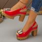 👡 60% RABATT! ✨ Elegante Peep-Toe-Sandalen mit Schnallenabsatz – Stilvoll, Bequem & Perfekt Für Jeden Anlass 🌸