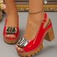 👡 60% RABATT! ✨ Elegante Peep-Toe-Sandalen mit Schnallenabsatz – Stilvoll, Bequem & Perfekt Für Jeden Anlass 🌸