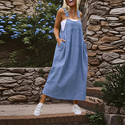 👗 JETZT 60 % RABATT! 🌸Ein locker sitzendes, federleichtes Kleid ☁️ Leicht, atmungsaktiv und nicht stickig 🌬️ Mit versteckter, großer Tasche 📱