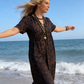 💃Leopardenkleid🐆 V-Ausschnitt, hohe Taille, figurschmeichelnder Schnitt, fließender Rock, atmungsaktive kurze Ärmel – verströmt im Nu wilde Eleganz! ✨