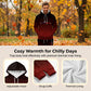 Sportswear-Set mit Schwarz-Rot-Farbverlauf 🔥 Komplett mit Hoodie & Hose — Mit Kängurutasche und Kordelzug am Bund. Perfekt für das Gym und die Straße! 💪