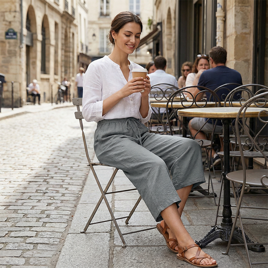 ⏰ 50 % RABATT – Nur für kurze Zeit ✨Damen Sommer Caprihose 🌿 Leicht, Luftig & Vielseitig kombinierbar