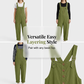 👖JETZT 60 % RABATT! 🌿 Lässige Damen-Latzhose mit Knopfleiste – Verstellbare Träger, atmungsaktives Material & bequeme Passform ✨