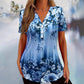 👚 60% RABATT! 🌸 Elegantes Damen-Kurzarmoberteil mit Blumendruck – Leichter Stoff, Romantisches Design & Perfekt Für Warme Tage ☀️