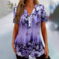 👚 60% RABATT! 🌸 Elegantes Damen-Kurzarmoberteil mit Blumendruck – Leichter Stoff, Romantisches Design & Perfekt Für Warme Tage ☀️