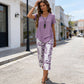 👚 60 % RABATT JETZT! 🔥 Lässiges Set aus Rundhals-Tunika-Top und weit geschnittener Hose – fließendes Design, weicher Stoff und perfekt für jeden Tag 🌸