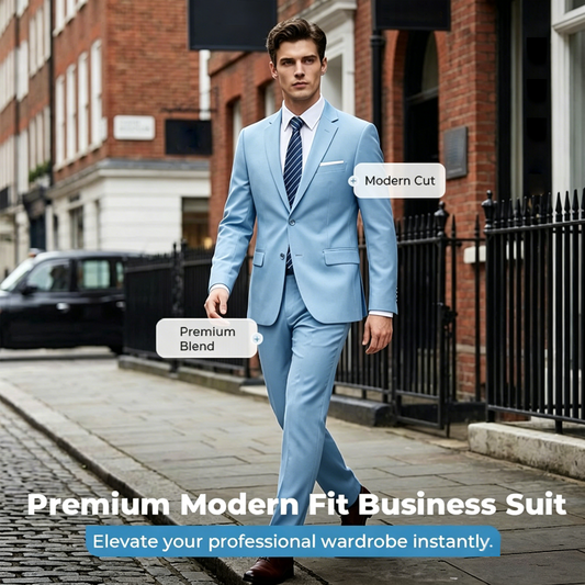 ✨👔60 % RABATT + KOSTENLOSER VERSAND 💼 Zweiteiliger Herrenanzug in moderner Passform – Atmungsaktiv, knitterfrei und professionell im Stil ✨