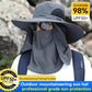 Professioneller Outdoor-Sonnenhut 🛡️ UPF50+ breite Krempe + Gesichtsmaske, atmungsaktives Design, Schutz vor Sonne und Insekten, die erste Wahl für Sommerwanderungen 🥾