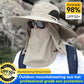 Professioneller Outdoor-Sonnenhut 🛡️ UPF50+ breite Krempe + Gesichtsmaske, atmungsaktives Design, Schutz vor Sonne und Insekten, die erste Wahl für Sommerwanderungen 🥾