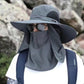 Professioneller Outdoor-Sonnenhut 🛡️ UPF50+ breite Krempe + Gesichtsmaske, atmungsaktives Design, Schutz vor Sonne und Insekten, die erste Wahl für Sommerwanderungen 🥾