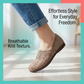 👟Atmungsaktive Strick-Freizeitschuhe für Damen✨ Atmungsaktives Strickmaterial hält die Füße kühl und komfortabel; flexible PVC-Sohle, bequem auch für lange Spaziergänge🚶