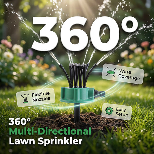 🌿💦 Präzisions-Gartensprinkler 360° – Vollständige Abdeckung, einfache Installation & sanfter Sprühstrahl (grün)