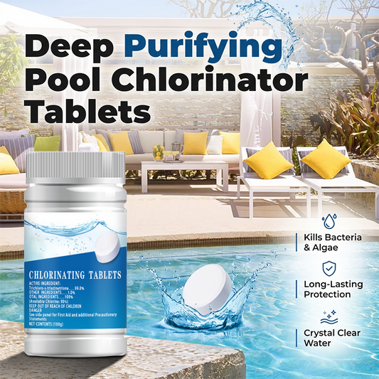 🛡️ 50 % RABATT! Pool-Chlorinatortabletten – Über Nacht von Grün zu Klar. Langsam auflösend, wartungsarm. Sanft zu Haut und Augen. Der beste Freund Ihres Pools. 🏖️✅