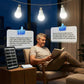🔥LETZTER TAG – 50 % RABATT⚡ Solares Mehrfach-Beleuchtungssystem💡 3 Helligkeitsstufen · 3 LED-Leuchten (2,8 m langes Kabel), 🌧️ Funktioniert auch an bewölkten Tagen