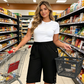 👖JETZT 50 % RABATT! 🌸Bequeme Caprihose für Damen mit elastischem Bund