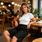 👖JETZT 50 % RABATT! 🌸Bequeme Caprihose für Damen mit elastischem Bund