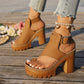 👡50 % RABATT✨ Sandalen mit offenem Zehenbereich und klobigem Absatz | Stabiler Absatz · Atmungsaktives, durchbrochenes Design · Verstellbare Fesselriemen · Rutschfeste Gummisohle · Vielseitiger Sommerlook