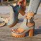 👡50 % RABATT✨ Sandalen mit offenem Zehenbereich und klobigem Absatz | Stabiler Absatz · Atmungsaktives, durchbrochenes Design · Verstellbare Fesselriemen · Rutschfeste Gummisohle · Vielseitiger Sommerlook