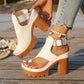 👡50 % RABATT✨ Sandalen mit offenem Zehenbereich und klobigem Absatz | Stabiler Absatz · Atmungsaktives, durchbrochenes Design · Verstellbare Fesselriemen · Rutschfeste Gummisohle · Vielseitiger Sommerlook