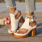 👡50 % RABATT✨ Sandalen mit offenem Zehenbereich und klobigem Absatz | Stabiler Absatz · Atmungsaktives, durchbrochenes Design · Verstellbare Fesselriemen · Rutschfeste Gummisohle · Vielseitiger Sommerlook