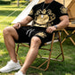👕 JETZT 50 % RABATT! 👑 Herren-T-Shirt- und Shorts-Set mit Goldwappen-Print – Stylisch, atmungsaktiv und perfekt für lässige Sommertage oder sportliche Looks 🩳