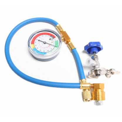 🔧 50 % RABATT! ❄️ R134a-Kältemittel-Befüllschlauch mit Manometer – auslaufsicher, gut ablesbar und kompatibel mit PKWs, LKWs oder Klimaanlagen zu Hause – sicheres Befüllen zum Selbermachen 🚗