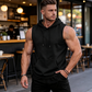 🔥 Ärmelloses Sport-Hoodie💧 Feuchtigkeitstransportierend · Schnell trocknend und scheuerfest🧢 Mit Kapuze, sonnen- und windabweisend · 🏋️ Ideal für Krafttraining, Laufen und Freizeit
