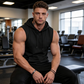 🔥 Ärmelloses Sport-Hoodie💧 Feuchtigkeitstransportierend · Schnell trocknend und scheuerfest🧢 Mit Kapuze, sonnen- und windabweisend · 🏋️ Ideal für Krafttraining, Laufen und Freizeit