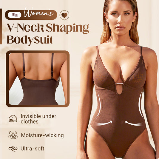 👙 LETZTER TAG – 50 % RABATT! ✨ Figurformender Body mit V-Ausschnitt für Damen – geschmeidig, stützend, vielseitig 💫