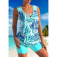 🏖️ 50 % RABATT! ✨ Sportlicher Zweiteiler – gekreuzter Ausschnitt, Boy-Shorts, schnell trocknend 🏄‍♀️