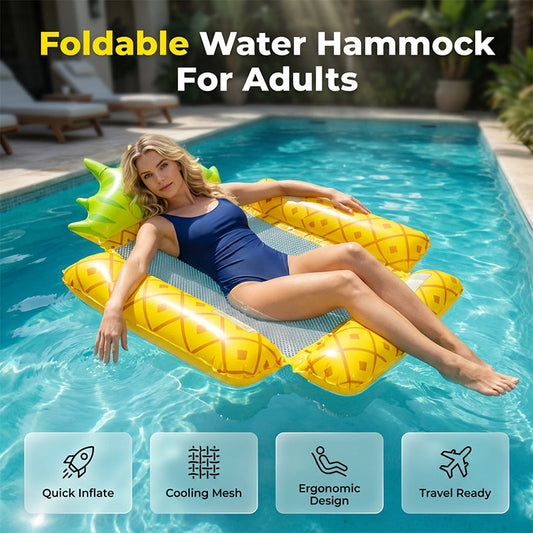 🏄‍♀️50 % Rabatt + 2er-Sparvorteil -✨Aufblasbare Pool-Hängematte mit Sommerfest- und Obstmotiven