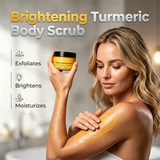 🛁 50 % RABATT 🧴 Hautaufhellendes Kurkuma-Körperpeeling | Peeling mit natürlichem Meersalz · Pflege mit Jojobaöl · Mindert Hautunreinheiten · Für Gesicht und Körper geeignet