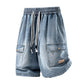👖 50 % RABATT! 🏙️ Lose sitzende Denim-Cargo-Shorts für Herren – High-Street-Style & verstellbare Passform 🛹