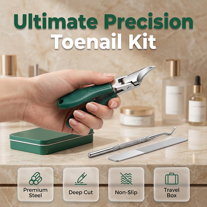 ✂️ 3-teiliges Set für die präzise Nagelpflege | Gebogene Klinge verhindert Risse – Doppelseitige Feile zum Glätten von Graten | 🏃‍ Pflege für zu Hause – ideal für unterwegs