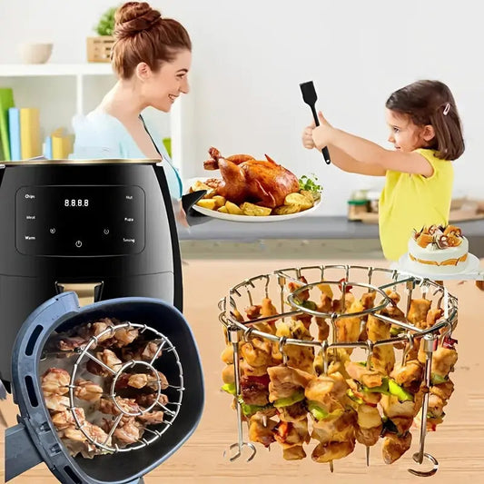 🔥50 % RABATT🍖 Edelstahl-Backofenrost | Rundes Design für gleichmäßige Wärmeverteilung · Rostbeständig und langlebig · Leicht zu reinigen | Für Backöfen im Haus und Grills im Freien