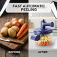 🍎50 % RABATT! Elektrischer Obstschäler und Mixer, intelligente, automatisch rotierende Gemüseschälmaschine mit One-Touch-Funktion, multifunktionales 2-in-1-Küchengerät zur Zubereitung von Obst und Gemüse