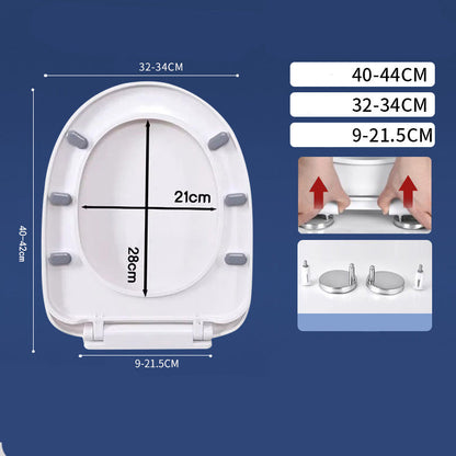 🚽💤 50 % RABATT! Toilettensitz mit Soft-Close-Funktion – Kein lautes Zuschlagen mehr. Schnellverschluss-Scharniere, leicht abnehmbar. Passend für U-, V- und O-Formen. Eine beruhigende Aufwertung für Ihr Badezimmer! 🛁✅