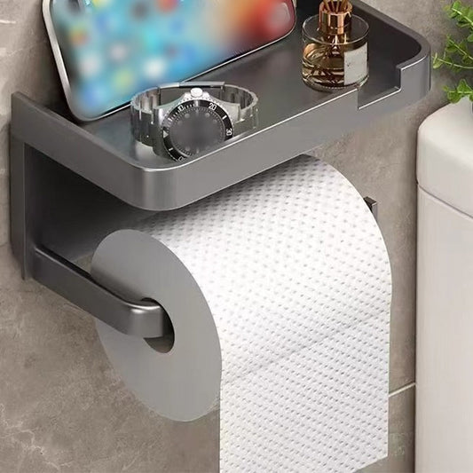 🚽 50 % RABATT! 🧻 Wandmontierter Toilettenpapierhalter mit Ablage – PP – Kein Bohren erforderlich & wasserdicht für das Badezimmer