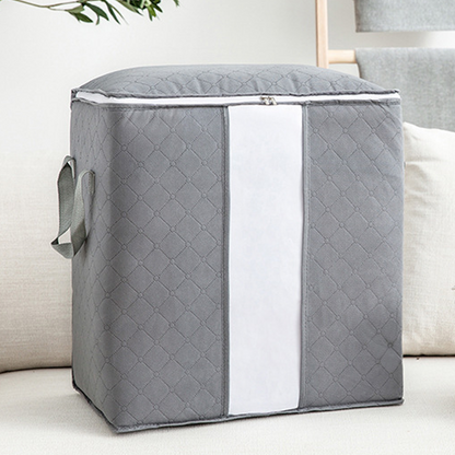🧺 50 % RABATT! 🔥🔥 90 l besonders strapazierfähige Aufbewahrungstasche 🏆 Mäuseschutz und luftdicht mit transparentem Fenster 🛏️ Dickwandig, luftdicht und bereit für den Umzug! 🧳