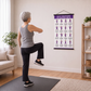 🧘 JETZT 50 % RABATT! 📋 Tai-Chi-Trainingsposter für Senioren – Leicht nachvollziehbare Übungen, große Schrift und Illustrationen – Sanfte tägliche Übungen für Gleichgewicht und Beweglichkeit 💪