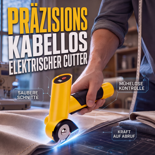 ✂️ 50 % RABATT! 🔋 Präzisions-Akku-Schneidemaschine – ABS + Stahl – Klinge Ø 4 cm & USB-C-Aufladung – Für Papier, Stoff und Teppich 🏠