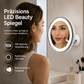 💄 Make-up-Spiegel mit 10-facher Vergrößerung – LED-Ringlicht & um 360° verstellbar für Make-up und Hautpflege