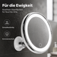 💄 Make-up-Spiegel mit 10-facher Vergrößerung – LED-Ringlicht & um 360° verstellbar für Make-up und Hautpflege