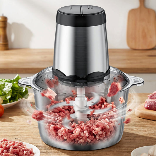 🥩 Elektrischer Fleischwolf mit 300 W – Großes Fassungsvermögen (2 bis 3 l) für Fleisch, Gemüse und die Zubereitung von Mahlzeiten